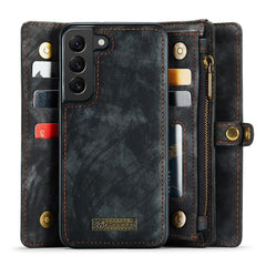 CASEME 008-Serie für Samsung Galaxy S22 5G, stoßfestes PU-Leder, abnehmbare 2-in-1-Telefonhülle, multifunktionale Anti-Fall-Brieftaschen-Ständerschale 