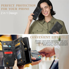 CASEME 008-Serie für Samsung Galaxy S22 5G, stoßfestes PU-Leder, abnehmbare 2-in-1-Telefonhülle, multifunktionale Anti-Fall-Brieftaschen-Ständerschale 
