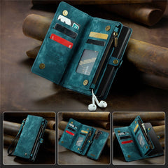 CASEME 008-Serie für Samsung Galaxy S22 5G, stoßfestes PU-Leder, abnehmbare 2-in-1-Telefonhülle, multifunktionale Anti-Fall-Brieftaschen-Ständerschale 