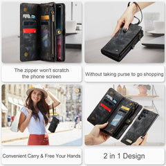 CASEME 008 Series for Samsung Galaxy S22 Ultra Detachable 2-in-1 PU Leather Phone Case Multifunctional Wallet Stand Protective Cover
