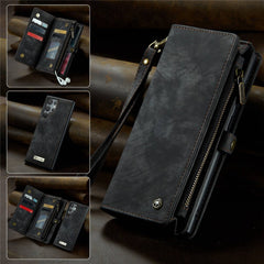 CASEME 008 Series for Samsung Galaxy S22 Ultra Detachable 2-in-1 PU Leather Phone Case Multifunctional Wallet Stand Protective Cover