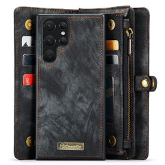 CASEME 008 Series for Samsung Galaxy S22 Ultra Detachable 2-in-1 PU Leather Phone Case Multifunctional Wallet Stand Protective Cover