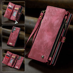 CASEME 008 Series for Samsung Galaxy S22 Ultra Detachable 2-in-1 PU Leather Phone Case Multifunctional Wallet Stand Protective Cover