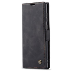 CASEME 013 Series for Samsung Galaxy S22 Ultra 5G Foldable Stand Wallet PU Leather + TPU Cover Auto-absorbed Magnetic Closing Phone Case
