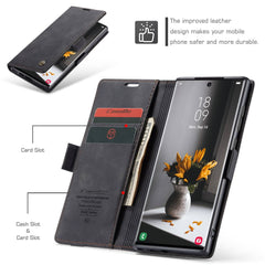 CASEME 013 Series for Samsung Galaxy S22 Ultra 5G Foldable Stand Wallet PU Leather + TPU Cover Auto-absorbed Magnetic Closing Phone Case