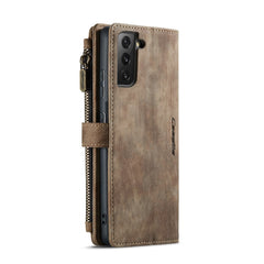 Für Samsung Galaxy S22 5G-Telefonhüllen mit Riemen CASEME C30 Reißverschluss Mehrere Kartenhalter PU-Lederabdeckung 