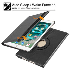 Litchi Grain 360 Swivel Smart Stand Leather Tablet Cover for iPad 9.7-inch (2018) / 9.7-inch (2017)