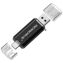 MICRODRIVE 64GB 2-in-1 USB 2.0 / Type-C U-Disk Phone Laptop Computer Flash Disk - TechGearPal