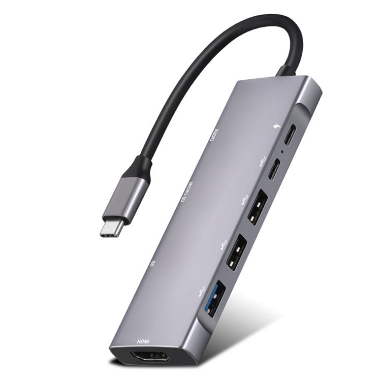 9 in 1 Docking Station 4K 30Hz USB C Hub HDMI Compatible 100W PD USB 3.0 + 2.0 Multiport Adapter for Laptop PC - TechGearPal