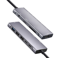 9 in 1 Docking Station 4K 30Hz USB C Hub HDMI Compatible 100W PD USB 3.0 + 2.0 Multiport Adapter for Laptop PC - TechGearPal