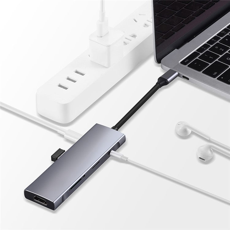 9 in 1 Docking Station 4K 30Hz USB C Hub HDMI Compatible 100W PD USB 3.0 + 2.0 Multiport Adapter for Laptop PC - TechGearPal