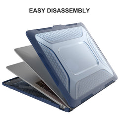 ENKAY HAT PRINCE Shockproof Slim Case for MacBook Air 13 inch (2018) A1932 (EU Version) Anti-Scratch Laptop Case Kickstand Protective Cover with TPU Keyboard Film + Dust-Proof Plugs