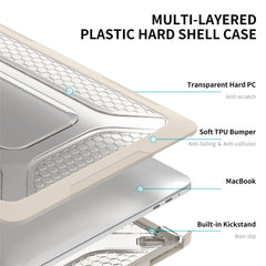 ENKAY HAT PRINCE for MacBook Pro 13 inch (2016) A1706 / (2018) A1989 / (2019) A2159 (EU Version) Kickstand Case Hard PC Heat Dissipation Cover with TPU Keyboard Film + Dust-Proof Plugs