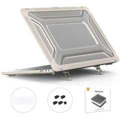 ENKAY HAT PRINCE for MacBook Pro 16 inch (2019) A2141 (EU Version) Hard PC Shock-Absorbing Cover Kickstand Protective Laptop Case Shell with TPU Keyboard Film + Anti-Dust Plugs