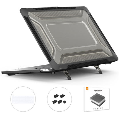 ENKAY HAT PRINCE 3-in-1 Anti-Scratch Kickstand Cover for MacBook Pro 16 inch (2019) A2141 (US Version), Hard PC Laptop Shell with TPU Keyboard Film + Anti-Dust Plugs