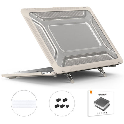 ENKAY HAT PRINCE 3-in-1 Anti-Scratch Kickstand Cover for MacBook Pro 16 inch (2019) A2141 (US Version), Hard PC Laptop Shell with TPU Keyboard Film + Anti-Dust Plugs