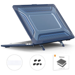 ENKAY HAT PRINCE 3-in-1 Anti-Scratch Kickstand Cover for MacBook Pro 16 inch (2019) A2141 (US Version), Hard PC Laptop Shell with TPU Keyboard Film + Anti-Dust Plugs