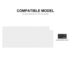 ENKAY HAT PRINCE for MacBook Pro 14 inch (2024) (2023) (2021) A2442 (US Version) PC Laptop Cover with TPU Keyboard Film + Anti-Dust Plugs