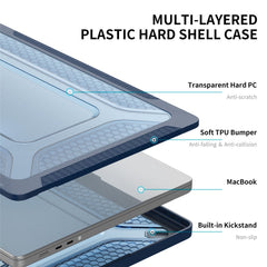 ENKAY HAT PRINCE for MacBook Pro 14 inch (2024) (2023) (2021) A2442 (US Version) PC Laptop Cover with TPU Keyboard Film + Anti-Dust Plugs