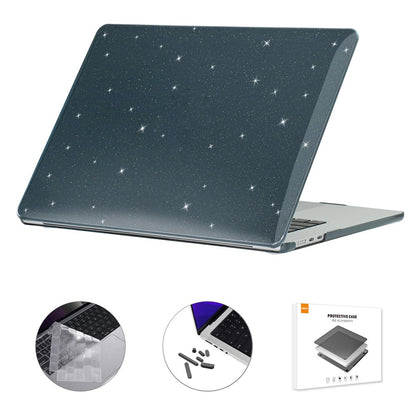 ENKAY HAT PRINCE For Macbook Air 15 inch (2025) / (2024) / (2023) A2941 (EU Version) Glitter PC Laptop Case with TPU Film + Plugs