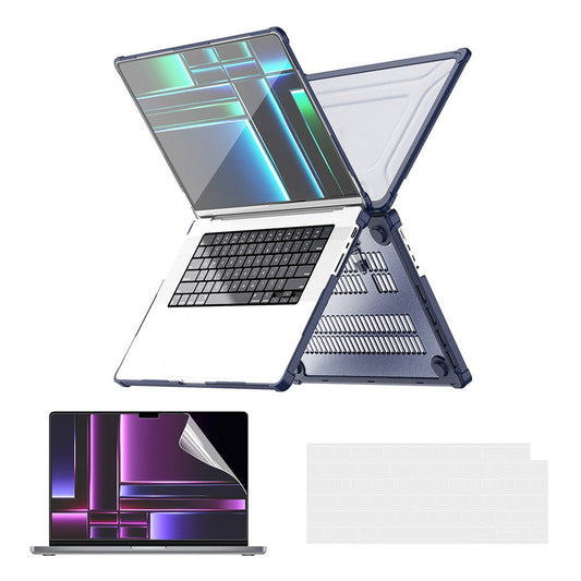 ENKAY HAT PRINCE Shockproof Case for MacBook Pro 14 inch (2024) (2021) A2442 / (2023) A2779 (US Version) Hard PC Kickstand Laptop Cover