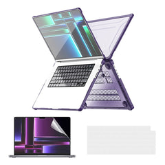 ENKAY HAT PRINCE Shockproof Case for MacBook Pro 14 inch (2024) (2021) A2442 / (2023) A2779 (US Version) Hard PC Kickstand Laptop Cover