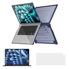 ENKAY HAT PRINCE Slim Hard PC Case for Macbook Air 15 inch (2025) / (2024) / (2023) A2941 (EU Version) Laptop Cover with Kickstand