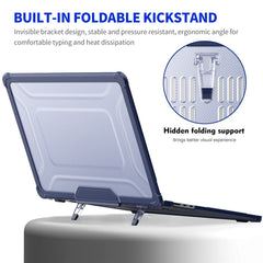 ENKAY HAT PRINCE Slim Hard PC Case for Macbook Air 15 inch (2025) / (2024) / (2023) A2941 (EU Version) Laptop Cover with Kickstand