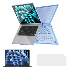 ENKAY HAT PRINCE Slim Hard PC Case for Macbook Air 15 inch (2025) / (2024) / (2023) A2941 (EU Version) Laptop Cover with Kickstand