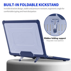 ENKAY HAT PRINCE For MacBook Pro 13 inch (2020) A2251 / A2289 / A2338 (US Version) Anti-Drop Slim Case Kickstand Laptop Hard PC Cover
