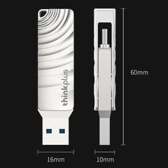 LENOVO THINKPLUS MU232 128GB for iPhone 15 Series USB Flash Drive USB 3.2 + Type-C Memory Stick Thumb Drive - TechGearPal