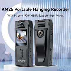 YESIDO KM25 Video Recorder 180 Degree Rotating Lens HD 1.3 Inch Screen 1080P Outdoor Cycling Hiking Camera - TechGearPal