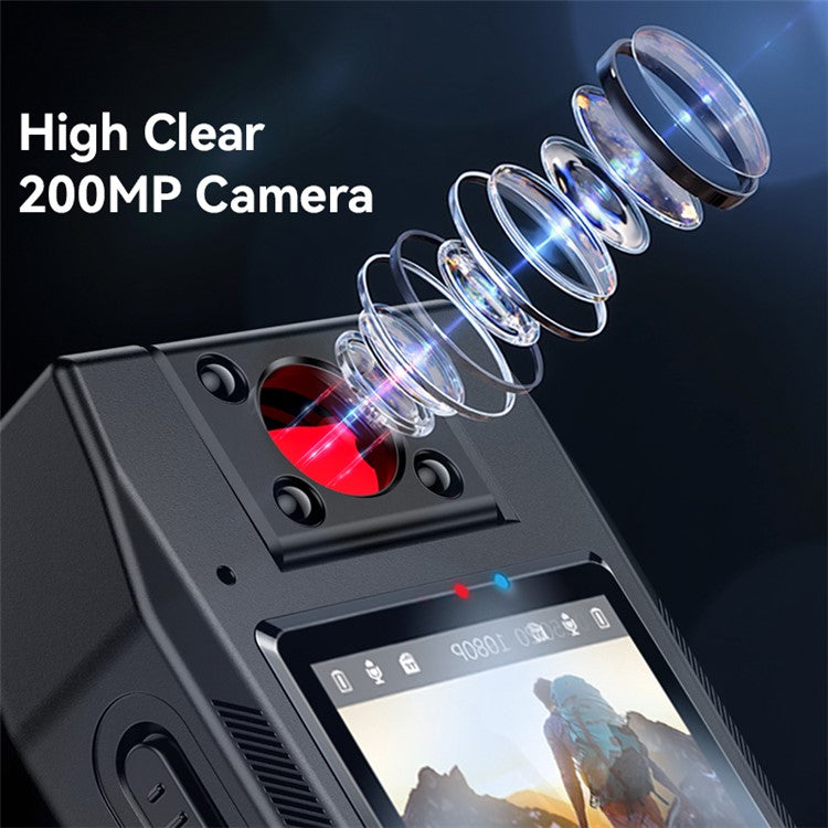 YESIDO KM25 Video Recorder 180 Degree Rotating Lens HD 1.3 Inch Screen 1080P Outdoor Cycling Hiking Camera - TechGearPal