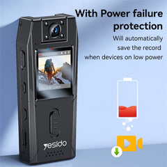 YESIDO KM25 Video Recorder 180 Degree Rotating Lens HD 1.3 Inch Screen 1080P Outdoor Cycling Hiking Camera - TechGearPal