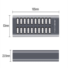 ACASIS H037 USB2.0 Hub Multi-Function Extended 20-Port Hub Adapter with Power Supply Por - TechGearPal