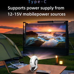 CD200 Android 11.0 Portable Projector 270 Degree Rotation Multifunction LCD Home Theater 1+8GB