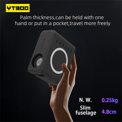 YT300 Mini Projector LED Smart TV Portable Home Theater Rich Interface Low Noise Internal Speaker