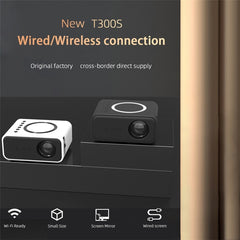 T300S 320x240 24ANSI Lumens LCD Projector Home Theater Mini Projector Support Wired / Wireless Sync Scree - TechGearPal