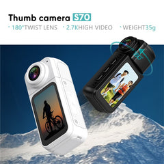 S70 Thumb Camera Rotation Lens WiFi DV Camera 2.7K HD First Person View Sports Cycling Pet Camera - TechGearPal