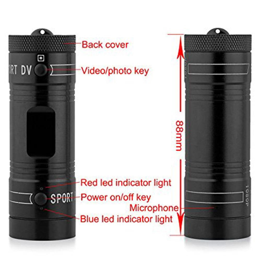 F9 HD 1080P 120 Degrees Outdoor Sports DV Mini Camcorder Waterproof Bike Motorcycle Helmet Video Camera - TechGearPal