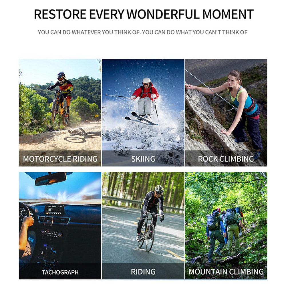 SC002 4K HD Action Camera with Remote Control Waterproof Sports DV Mini WiFi Video Helmet Camera - TechGearPal