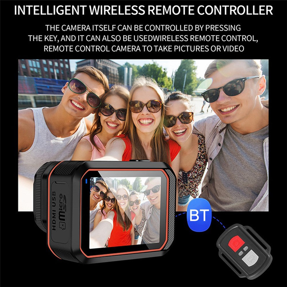SC002 4K HD Action Camera with Remote Control Waterproof Sports DV Mini WiFi Video Helmet Camera - TechGearPal