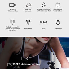 SJCAM C100+ Digital Camera 2K HD 30m Waterproof Thumb Action Camera Motorcycle Ride Recorder Webcam for Riding Cycling - TechGearPal