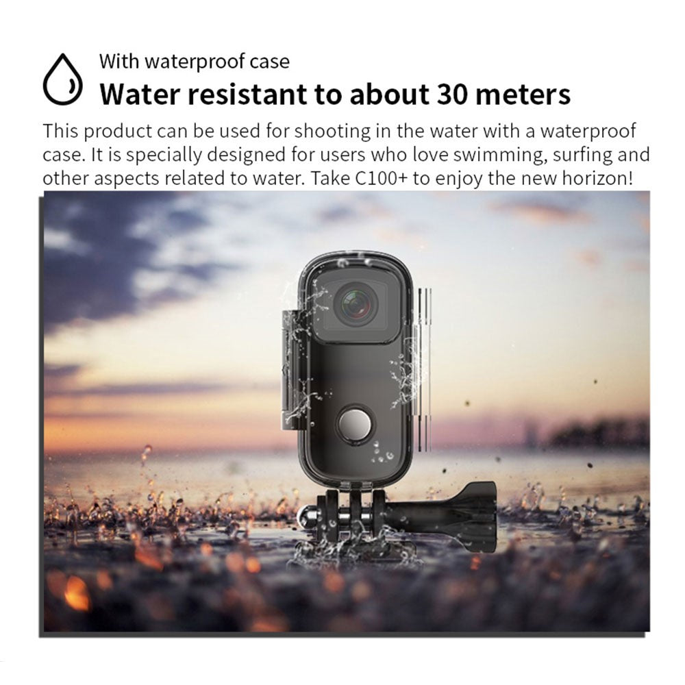 SJCAM C100+ Digital Camera 2K HD 30m Waterproof Thumb Action Camera Motorcycle Ride Recorder Webcam for Riding Cycling - TechGearPal