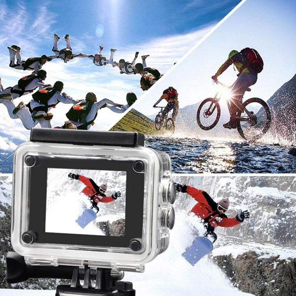 X6000-11 Mini Action Camera 2.0" LCD Screen 1080P Camera Multifunctional Waterproof Riding Recorder for Outdoor Photography - TechGearPal