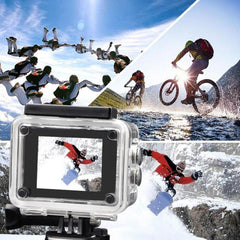 X6000-11 Mini Action Camera 2.0" LCD Screen 1080P Camera Multifunctional Waterproof Riding Recorder for Outdoor Photography - TechGearPal