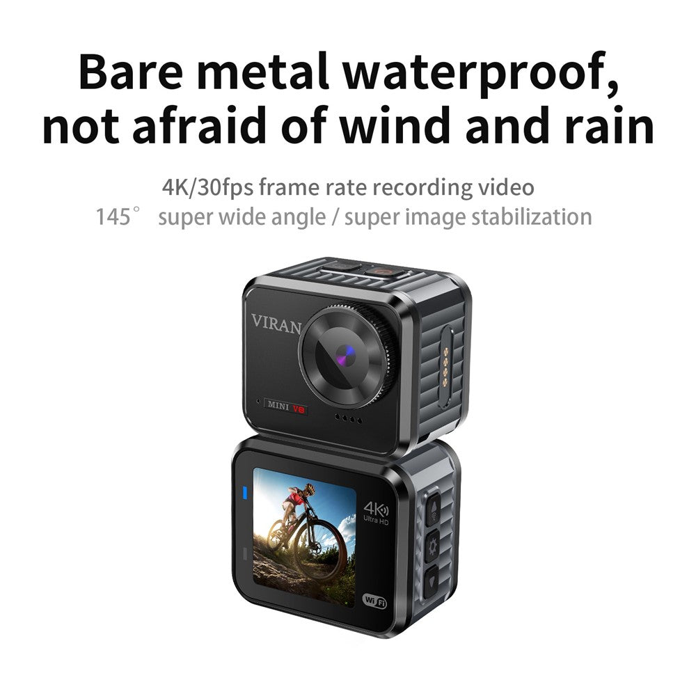 V8 128G 1.54 inch IPS Screen Action Camera Anti-Shake Outdoor 4K HD Sports Camera Waterproof Riding Recorder Support Phone APP Control - TechGearPal