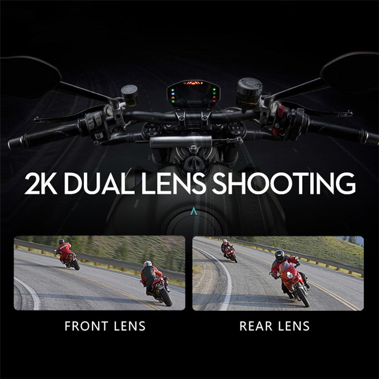 ANYTEK S50 2K Dual Lens WiFi Action Camera Waterproof Motorcycle Helmet Video Recorder - TechGearPal