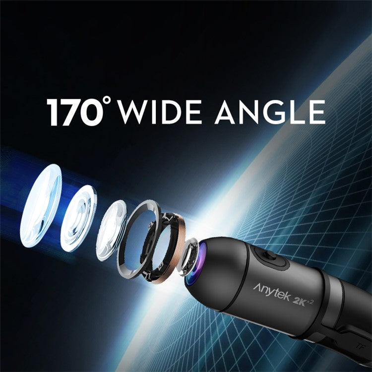 ANYTEK S50 2K Dual Lens WiFi Action Camera Waterproof Motorcycle Helmet Video Recorder - TechGearPal