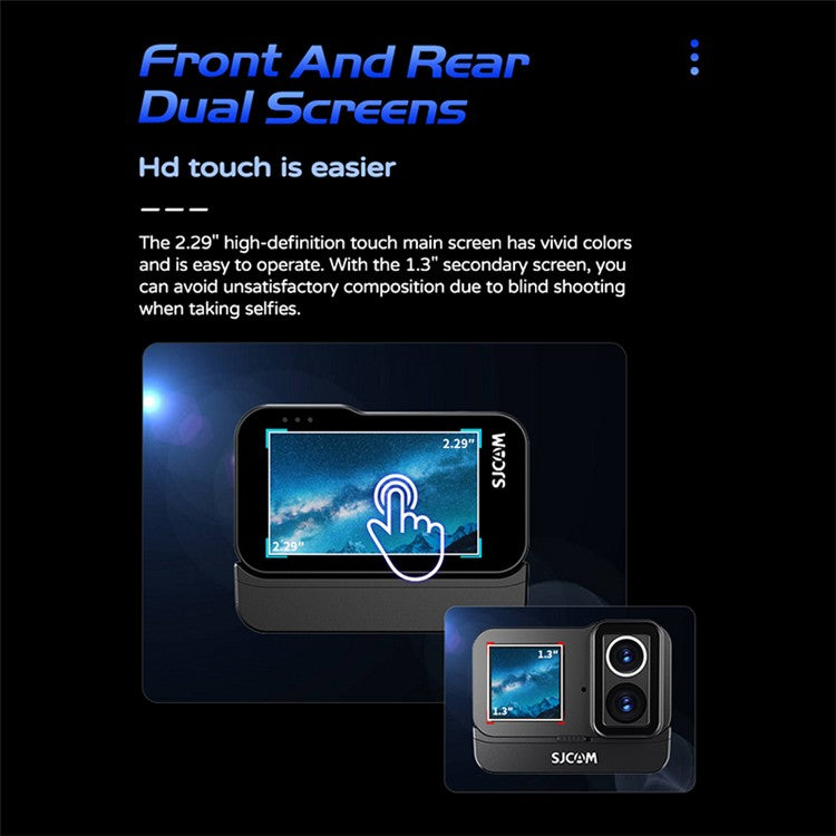SJCAM SJ20 Dual Lens Dual Screen 4K 30FPS Action Camera Waterproof Sports Camera - TechGearPal